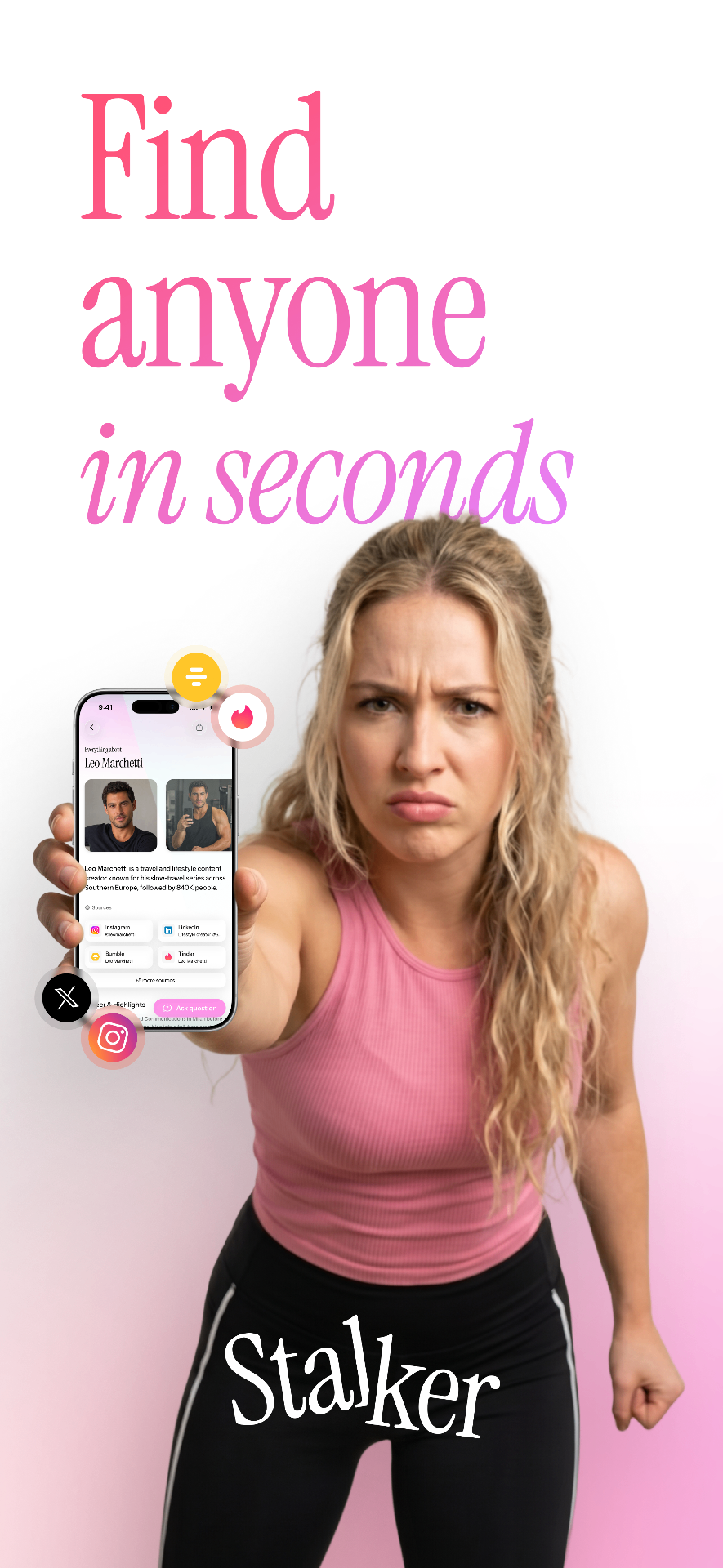 Stalker hero — Find anyone in seconds